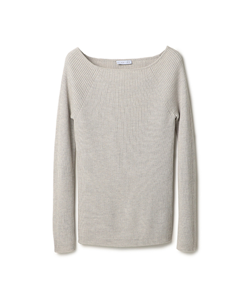 ESTNATION(エストネーション)の「ESTNATION リブニットプルオーバー(ニット/セーター・レディース・カーキ/イエロー/ホワイト/チャコールグレー/ネイビー/ライトグレー/ブラック/オリーブ/ライトピンク・38)」の5枚目の写真