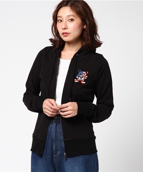 HYSTERIC GLAMOUR(ヒステリックグラマー)の「FLAG BEAR pt PK(パーカー・レディース・ホワイト/トップグレー/ブラック・SMALL/MEDIUM)」の17枚目の写真