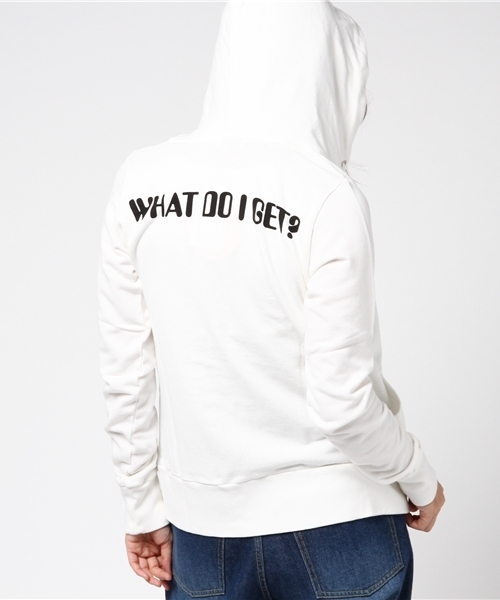 HYSTERIC GLAMOUR(ヒステリックグラマー)の「FLAG BEAR pt PK(パーカー・レディース・ホワイト/トップグレー/ブラック・SMALL/MEDIUM)」の8枚目の写真