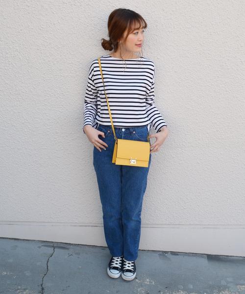 SHIPS for women（シップスフォーウィメン）の「ボーダーボートネック◇（Tシャツ/カットソー・レディース・オフホワイト/グリーン/ピンク・ONE SIZE）」の12枚目の写真