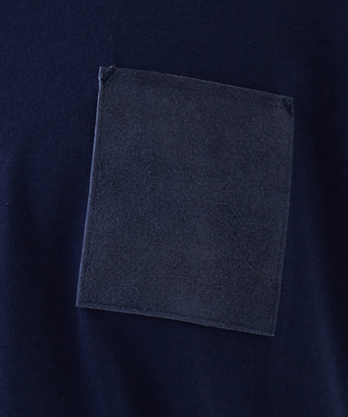 STUDIOUS(ステュディオス)の「シルキータッチレザーポケットTシャツ(Tシャツ/カットソー・メンズ・ネイビー/ブラック/カーキ/ホワイト・1/3/2)」の19枚目の写真