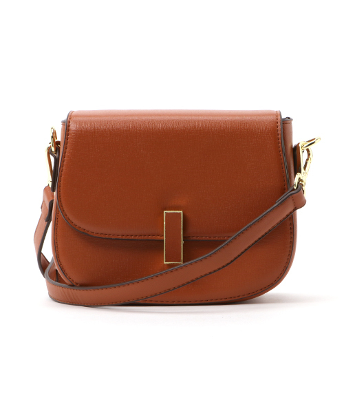 PLAIN CLOTHING（プレーンクロージング）の「Fレザーラウンドショルダーバッグ【PLAIN CLOTHING】（ショルダーバッグ・レディース・ベージュ/キャメル/ホワイト/ピンク/ブラック・FREE）」の12枚目の写真