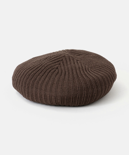 KIJIMA TAKAYUKI(キジマ タカユキ)の「KIJIMA TAKAYUKI KNIT BERET(ハンチング/ベレー帽・メンズ・ブラウン/ブラック・FREE)」の1枚目の写真
