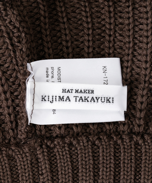 KIJIMA TAKAYUKI(キジマ タカユキ)の「KIJIMA TAKAYUKI KNIT BERET(ハンチング/ベレー帽・メンズ・ブラウン/ブラック・FREE)」の6枚目の写真