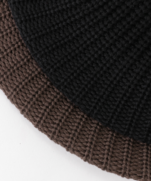 KIJIMA TAKAYUKI(キジマ タカユキ)の「KIJIMA TAKAYUKI KNIT BERET(ハンチング/ベレー帽・メンズ・ブラウン/ブラック・FREE)」の7枚目の写真