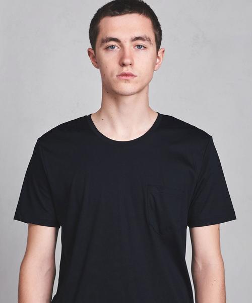 UNITED ARROWS（ユナイテッドアローズ）の「＜MEY STORY（マイ ストーリー）＞ CRW PCKT ◆（Tシャツ/カットソー・メンズ・ネイビー/ホワイト・LARGE/MEDIUM/SMALL/X-SMALL）」の8枚目の写真