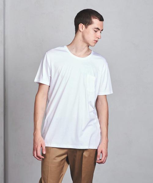 UNITED ARROWS（ユナイテッドアローズ）の「＜MEY STORY（マイ ストーリー）＞ CRW PCKT ◆（Tシャツ/カットソー・メンズ・ネイビー/ホワイト・LARGE/MEDIUM/SMALL/X-SMALL）」の7枚目の写真