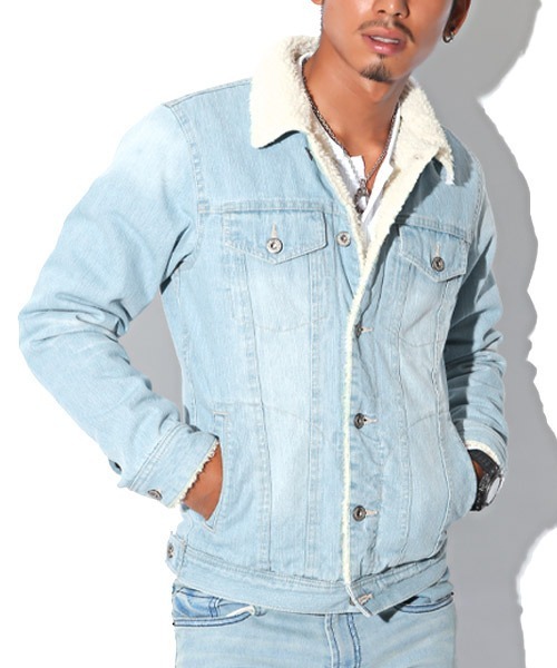 セール】ボアデニムジャケット（デニムジャケット）｜LUXSTYLE