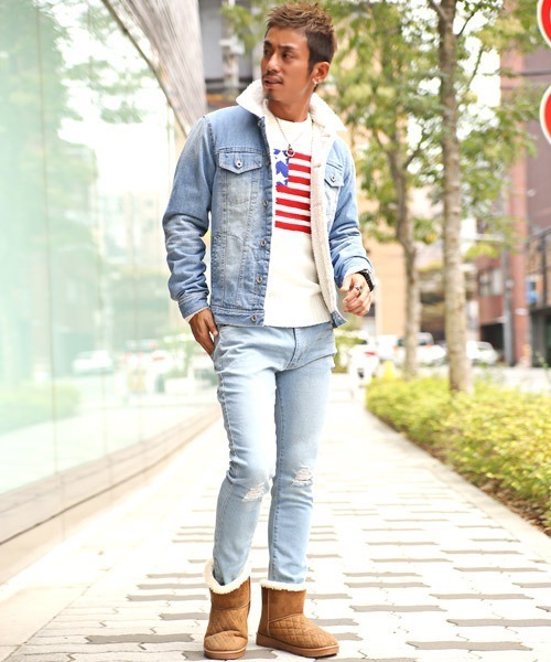 GOLDEN  DELUXE BLAND ボアデニムジャケット セール】ボアデニムジャケット（デニムジャケット）｜LUXSTYLE