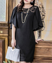 STYLEBLOCK（スタイルブロック）の「レース切り替え5分袖ワンピースパーティードレス（ドレス）」