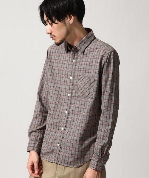 ZIP FIVE（ジップファイブ）の「【ZIP FIVE】綿100%レギュラーカラーシャツ Yシャツ 日本製　カジュアル　ビジカジ（シャツ/ブラウス・メンズ・ブラック系その他4/パープル系その他4/ブルー系その他2/ブルー系その他3/パープル系その他3/ブラック系その他/ブルー系その他/ホワイト系その他4/ブラック系その他2/ブラック系その他3/ブラック×グリーン/ベージュ系その他/サックスブルー/ホワイト/ベージュ/ブラック・SMALL/MEDIUM/LARGE/X-LARGE/X-SMALL）」の10枚目の写真