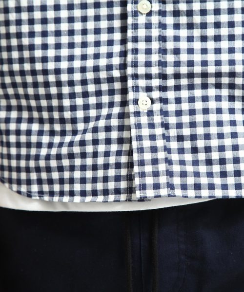 ZIP FIVE（ジップファイブ）の「【ZIP FIVE】綿100%レギュラーカラーシャツ Yシャツ 日本製　カジュアル　ビジカジ（シャツ/ブラウス・メンズ・ブラック系その他4/パープル系その他4/ブルー系その他2/ブルー系その他3/パープル系その他3/ブラック系その他/ブルー系その他/ホワイト系その他4/ブラック系その他2/ブラック系その他3/ブラック×グリーン/ベージュ系その他/サックスブルー/ホワイト/ベージュ/ブラック・SMALL/MEDIUM/LARGE/X-LARGE/X-SMALL）」の17枚目の写真