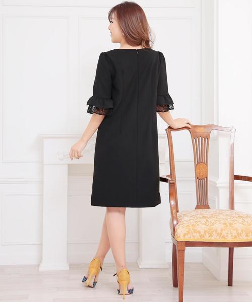 Doula Doula（ドゥーラドゥーラ）の「袖フレアワンピース　ドレス（ドレス・レディース・ネイビー/ベージュ/ブラック/ブルー/グレー・M/L）」の13枚目の写真