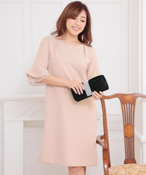 Doula Doula（ドゥーラドゥーラ）の「袖フレアワンピース　ドレス（ドレス・レディース・ネイビー/ベージュ/ブラック/ブルー/グレー・M/L）」の14枚目の写真