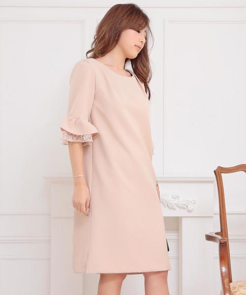 Doula Doula（ドゥーラドゥーラ）の「袖フレアワンピース　ドレス（ドレス・レディース・ネイビー/ベージュ/ブラック/ブルー/グレー・M/L）」の15枚目の写真