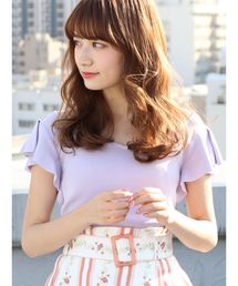 dazzlin | ハートシェイプフレア袖ニットトップス(ニット/セーター)