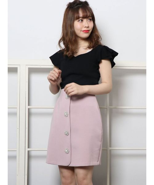 dazzlin（ダズリン）の「ハートシェイプフレア袖ニットトップス（ニット/セーター・レディース・オフホワイト/ブラック/パープル・FREE）」の17枚目の写真