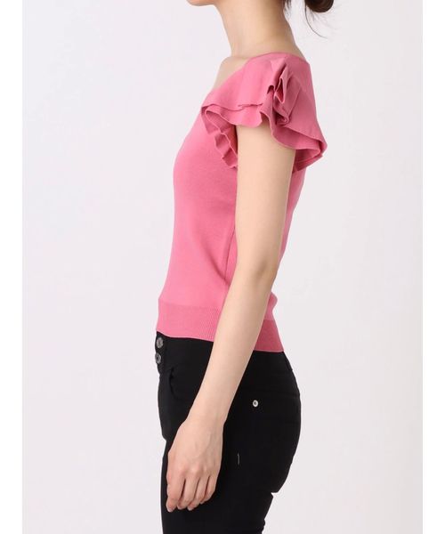 dazzlin（ダズリン）の「ハートシェイプフレア袖ニットトップス（ニット/セーター・レディース・オフホワイト/ブラック/パープル・FREE）」の20枚目の写真