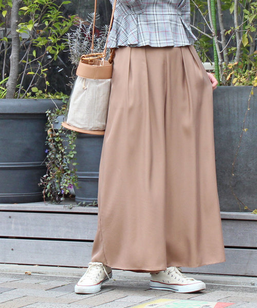12Twelve Agenda(トゥエルブ アジェンダ)の「キュプラスカンツ(その他パンツ・レディース・ネイビー/カーキ/キャメル/グレイッシュベージュ・M)」の4枚目の写真