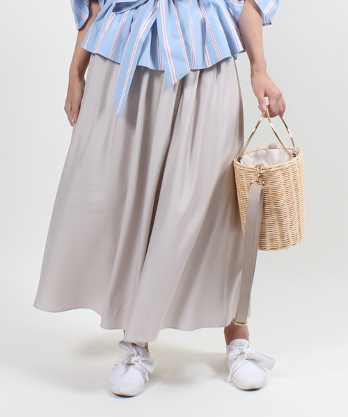 12Twelve Agenda(トゥエルブ アジェンダ)の「キュプラスカンツ(その他パンツ・レディース・ネイビー/カーキ/キャメル/グレイッシュベージュ・M)」の2枚目の写真