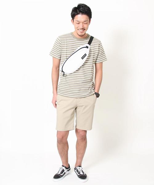 coen（コーエン）の「スラブボーダーポケットTシャツ（Tシャツ/カットソー・メンズ・ブラック/ホワイト/オリーブ/オレンジ・MEDIUM/X-LARGE/LARGE/SMALL）」の16枚目の写真