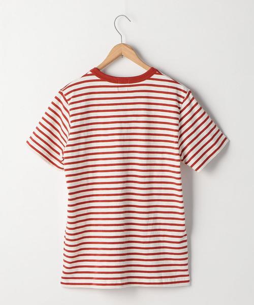 coen（コーエン）の「スラブボーダーポケットTシャツ（Tシャツ/カットソー・メンズ・ブラック/ホワイト/オリーブ/オレンジ・MEDIUM/X-LARGE/LARGE/SMALL）」の22枚目の写真