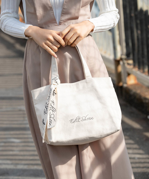 Edit Sheen（エディットシーン）の「ロゴキャンバスランチトート（トートバッグ・レディース・アイボリー/ブラック・FREE）」の11枚目の写真