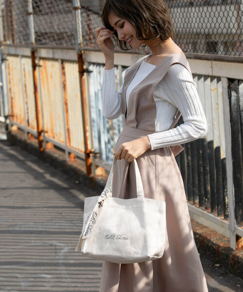 Edit Sheen（エディットシーン）の「ロゴキャンバスランチトート（トートバッグ・レディース・アイボリー/ブラック・FREE）」の18枚目の写真
