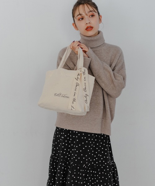 Edit Sheen（エディットシーン）の「ロゴキャンバスランチトート（トートバッグ・レディース・アイボリー/ブラック・FREE）」の22枚目の写真