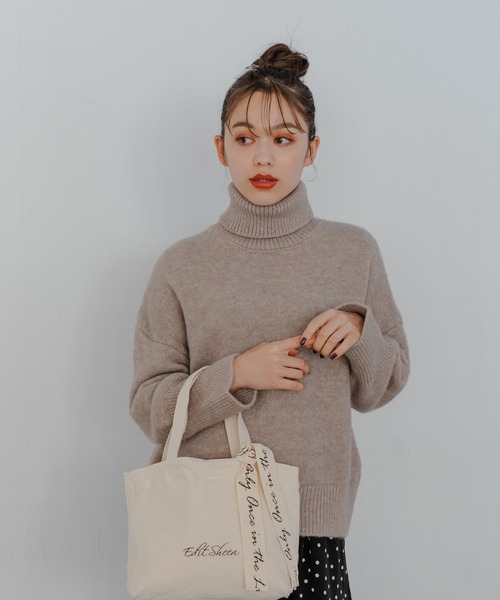 Edit Sheen（エディットシーン）の「ロゴキャンバスランチトート（トートバッグ・レディース・アイボリー/ブラック・FREE）」の14枚目の写真