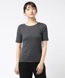 ・2WAYリブ5分袖プルオーバー*