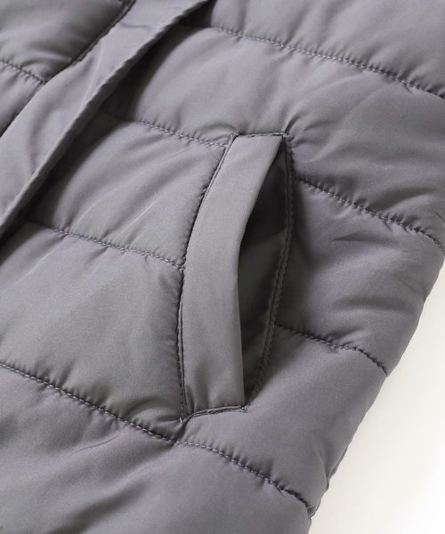 devirock(デビロック)の「無地ベーシック中綿コート アウター(ダウンジャケット/コート・キッズ・グレー系その他/チャコール・110cm/100cm/120cm/130cm/140cm/150cm/160cm)」の9枚目の写真