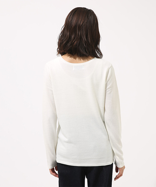 AZUL by moussy（アズールバイマウジー）の「【洗えるニット】ベーシックUネックPO（ニット/セーター・レディース・ブラック/パープル/オフホワイト/オレンジ/カーキ・LARGE/SMALL/X-SMALL/X-LARGE/MEDIUM）」の21枚目の写真