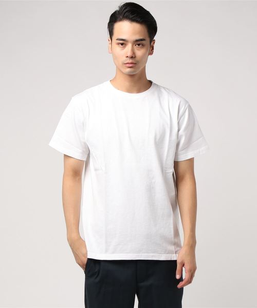 Good On（グッドオン）の「グッドオン CREWNECK TEE GOST701P（Tシャツ/カットソー・メンズ・ホワイト/ライトグレー/ブラック/ネイビー/レッド/オリーブ/サックスブルー/ピンク/イエロー/ダークブルー/ライラック/ワイン/ダークオレンジ・LL/S/M/L）」の2枚目の写真