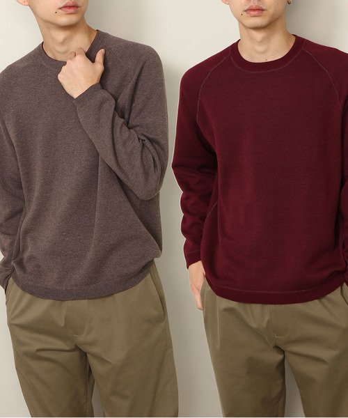 ADAM ET ROPE'(アダムエロペ)の「リバーシブルプルオーバーニット(Tシャツ/カットソー・メンズ・チャコールグレー/ネイビー/イエロー系その他3・M/L)」の1枚目の写真