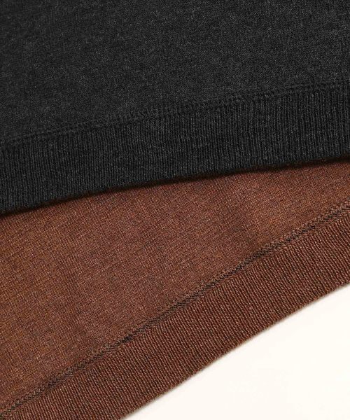 ADAM ET ROPE'(アダムエロペ)の「リバーシブルプルオーバーニット(Tシャツ/カットソー・メンズ・チャコールグレー/ネイビー/イエロー系その他3・M/L)」の18枚目の写真
