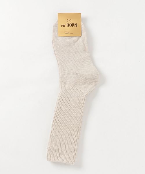 Import & Select(インポートアンドセレクト)の「クルーソックス(スリークォーターズ)(ソックス/靴下・メンズ・オフホワイト/ブラック/グレー/ナチュラル/ブルー/パープル/キャメル・FREE)」の4枚目の写真