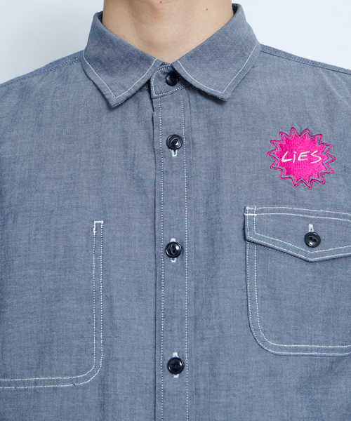 XLARGE（エクストララージ）の「XLARGE×JAMIE REID DUNGAREE SHIRT JAMIE REID（シャツ/ブラウス・メンズ・ブラック/ネイビー・SMALL/MEDIUM/LARGE/X-LARGE）」の6枚目の写真