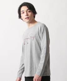 TC杢天竺プリント長袖Tシャツ ロンT カットソー