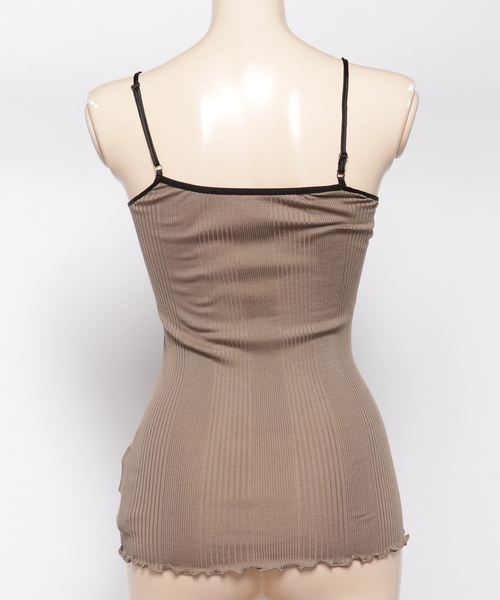 city（シティ）の「【CITY】SILK RIB LOOP-WHEELED CAMI（キャミソール・レディース・ベージュ・1）」の2枚目の写真