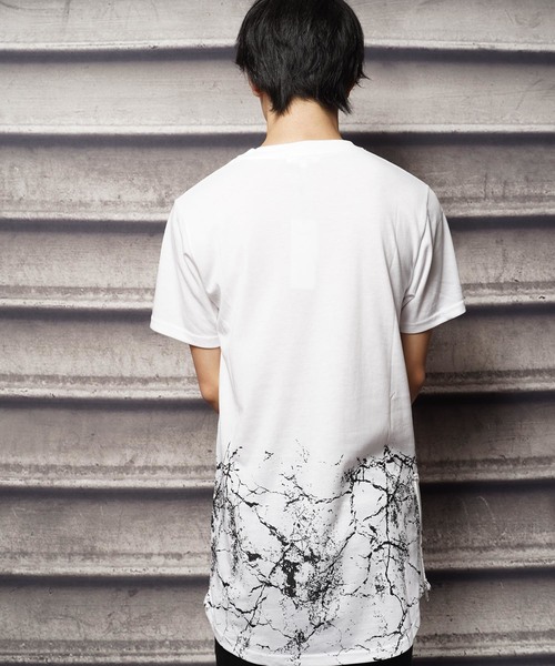 おしゃれスタ(オシャレスタ)の「サイドジップロングデザイン半袖Tシャツ(SS)(Tシャツ/カットソー・メンズ・ブラック/ホワイト・M/L)」の7枚目の写真