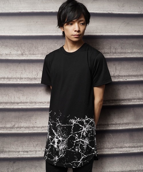 おしゃれスタ(オシャレスタ)の「サイドジップロングデザイン半袖Tシャツ(SS)(Tシャツ/カットソー・メンズ・ブラック/ホワイト・M/L)」の11枚目の写真