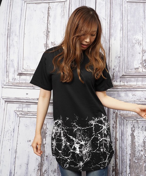 おしゃれスタ(オシャレスタ)の「サイドジップロングデザイン半袖Tシャツ(SS)(Tシャツ/カットソー・メンズ・ブラック/ホワイト・M/L)」の12枚目の写真