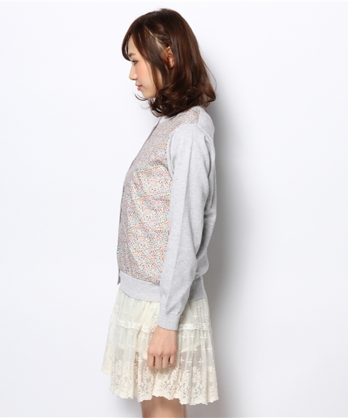 マッキントッシュフィロソフィー　花柄　リバティワンピース　半袖カーディガン マッキントッシュフィロソフィー 花柄 リバティワンピース 半袖