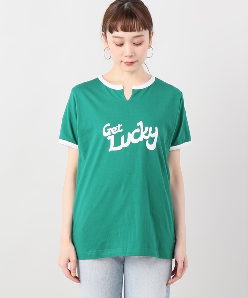 B.C STOCK(ベーセーストック)の「リンガーTシャツ(Tシャツ/カットソー・レディース・ネイビー/レッド/グリーン・FREE)」の16枚目の写真