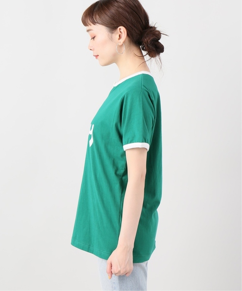 B.C STOCK(ベーセーストック)の「リンガーTシャツ(Tシャツ/カットソー・レディース・ネイビー/レッド/グリーン・FREE)」の8枚目の写真