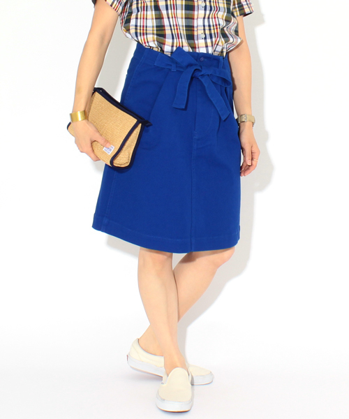 BEAMS BOY（ビームスボーイ）の「○BEAMS BOY / メディカル ミディアム スカート**（スカート・レディース・ホワイト/ブルー・ONE SIZE）」の2枚目の写真