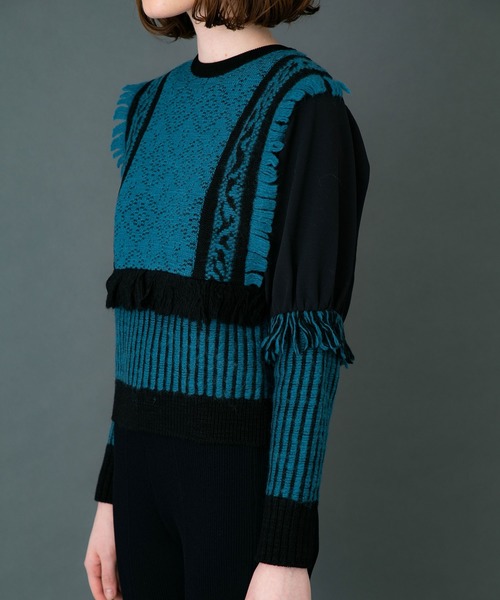 UNITED TOKYO(ユナイテッドトウキョウ)の「プリミティブジャガードニット(ニット/セーター・レディース・オフホワイト/ブルー・1)」の20枚目の写真