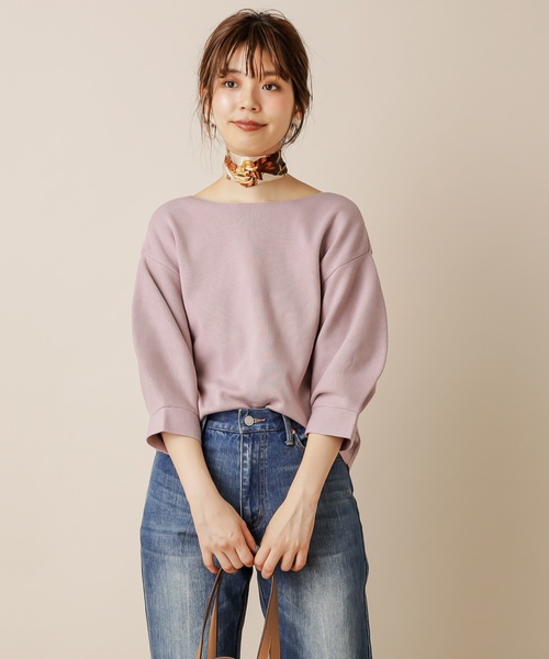 natural couture（ナチュラルクチュール）の「前後2WAYバルーン袖ニット（ニット/セーター・レディース・アイボリー/ブラウン/キャメル/ピンク/ボルドー・FREE）」の4枚目の写真