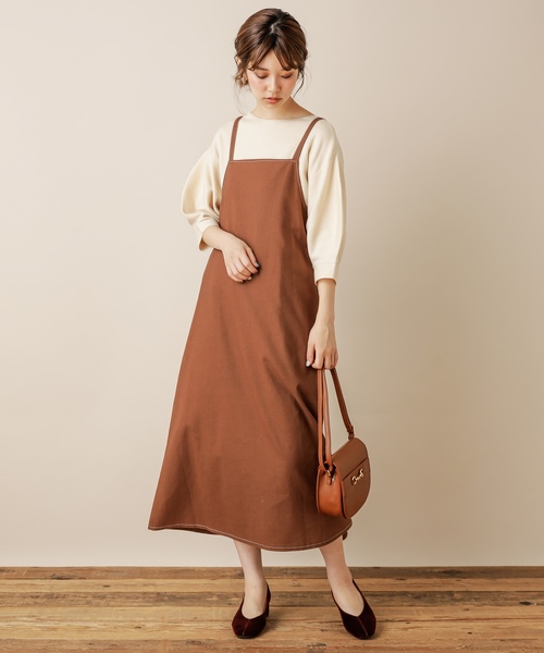 natural couture（ナチュラルクチュール）の「前後2WAYバルーン袖ニット（ニット/セーター・レディース・アイボリー/ブラウン/キャメル/ピンク/ボルドー・FREE）」の7枚目の写真